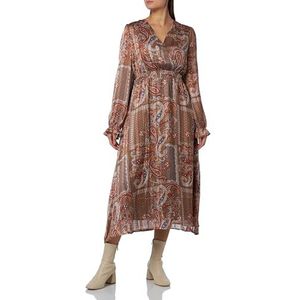 usha Dames maxi-jurk met paisley-print 10526494, bruin meerkleurig, XL, Bruin meerkleurig., XL