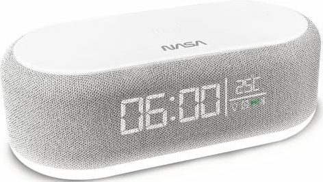 NASA - SPC400 - Radio Réveil - Enceinte Bluetooth - Gris - Câble USB-C Inclus