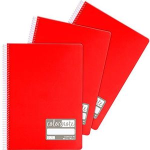 Grafoplás 98525651 notitieboekje, A4, gelinieerd, 80 vellen, 90 gram, rood, polypropyleen omslag
