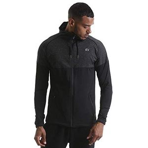 RIPT Performance Heren Gym Hooded Performance Jacket Hoodie Sweater, Zwart, M