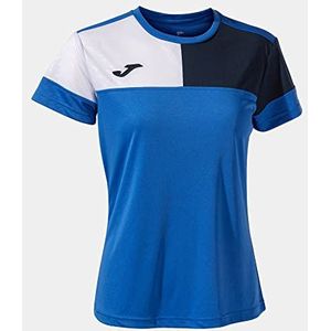 T-shirt met korte mouwen Crew V Royal marineblauw wit