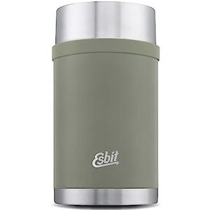 Esbit Sculptor Thermoscontainer voor levensmiddelen, 1000 ml, warmhoudcontainer, steengrijs, roestvrij staal, voor warme en koude gerechten