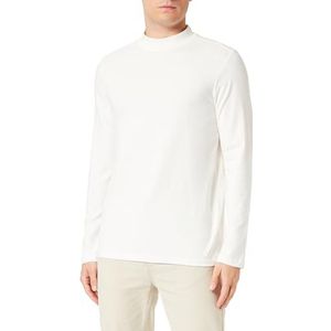Koton Heren Half Turtleneck Basic T-shirt met lange mouwen, wit (000), L