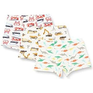 EULLA Boxershorts voor kinderen, vrachtwagen en dinosaurussen, 3-4 jaar