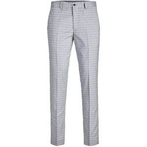 JACK & JONES Jprfranco Check Suit Sn pak voor heren, Lichtgrijs gemêleerd/checks: super slim fit, 52
