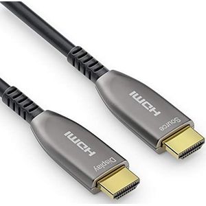 Sonero 15m HDMI-kabel 2.0b, glasvezel hybride, UHD 2160P, 4K60Hz, 4:4, HDR, 18Gbps, zwart