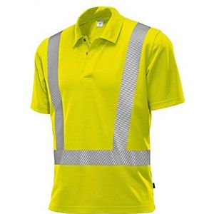 BP 2132 260 unisex poloshirt van duurzaam gemengd weefsel waarschuwingsgeel, maat XL