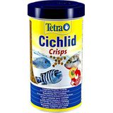 Tetra Cichlid Crisps Visvoer voor cichliden met natuurlijke kleurversterkers, minimale waterbelasting, geschikt voor voederautomaten, 500 ml blik