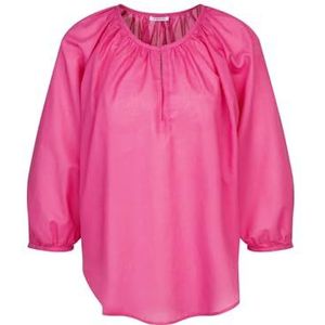 Seidensticker Dames Shirtblouse - Fashion Blouse - Regular Fit - Ronde hals - 3/4-mouw - 100% katoen, roze, 46