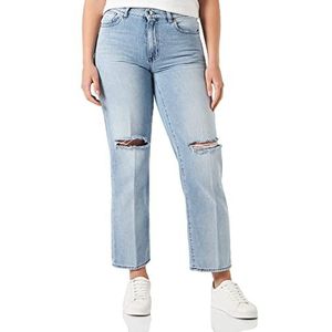 Love Moschino Casual broek voor dames, Medium Lichtblauwe Denim, 26W