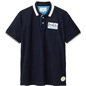 TOM TAILOR Poloshirt voor heren, 10668 - Sky Captain Blue, M