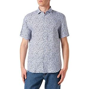 Seidensticker Men's Shaped Fit Overhemd met korte mouwen, Besch, 45, Besch