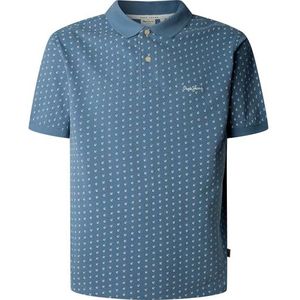 Pepe Jeans Heren BASIL Polo, Blauw (STEEL BLAUW), L, Blauw (staal Blauw), L