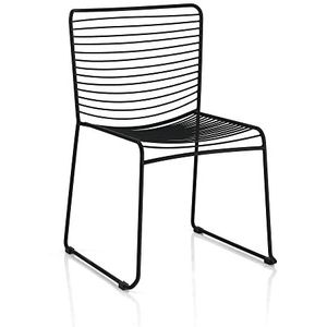 Oresteluchetta Set van 2 stoelen voor binnen en buiten, zwart, H.79 L.49 P.53