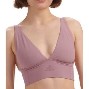 adidas Vrouwen Active Micro Stretch Longline Plunge Naadloze BH, Magic Mauve, S