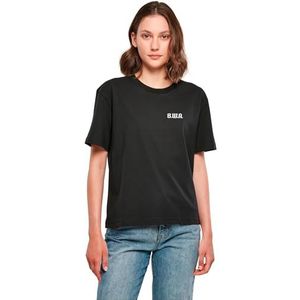 Miss Tee Dames T-shirt BWA Tee, casual T-shirt met opdruk, oversized fit, katoen, maten XS - 5XL, zwart, 5XL