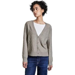 STREET ONE Cardigan met structuur, Breezy Beige Mel., 36