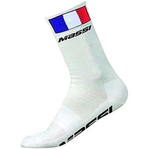 Massi Unisex Campeón sokken, wit/rood/geel, L