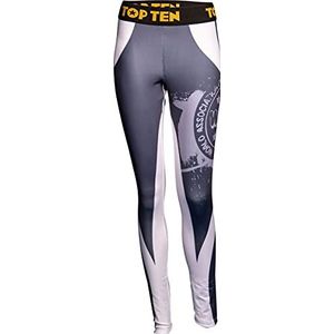 TopTen Leggings, compressiebroek""WAKO Stretch"", Wit - grijs, L