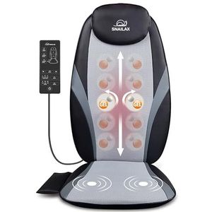 Snailax Shiatsu Massager met Verwarming - Gel Massageknoop, Diep Knedend Massagekussen, Massagekussen voor Thuis Kantoorstoel