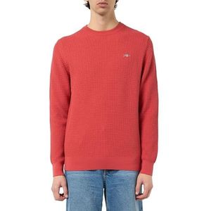 GANT Getextureerd katoen C-hals, brick red, S