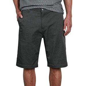 Volcom Heren Vmonty Stretch Chino Shorts, Charcoal Heather, charcoal heather, 28