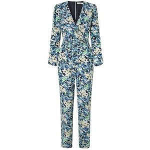 Pepe Jeans Dames Casandra print jumpsuit, blauw (zeeblauw), M, Blauw (zeeblauw), M