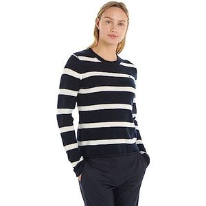 Tommy Hilfiger Truien voor dames, Bretonse Stp/Woestijnhemel/Ecru, XL