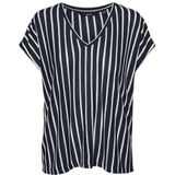VERO MODA - Gestreept T-shirt - Blauw - Polyester
