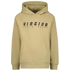 Vingino Sweatshirt met capuchon en logo voor jongens, keperbinding zand, 8 Jaar