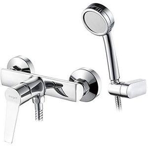 Ibergrif M12026 - Douchekraan, Douchekraan Set, Douchekraan met Handdouche, Doucheslang, Chroom, Zilver