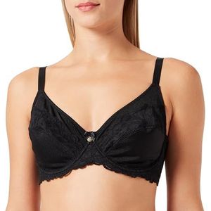 Dagi Dames Underwire Fixed Strap Minimiser Bra, zwart, 85C