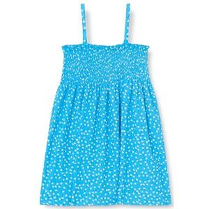 Koton Baybgirls Flower Printed Strappy Gimped Detail Dress, Blauw design (6d0), 18-24 maanden