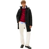 Tommy Hilfiger - Functionele Lange Jas - Effen - Regular Fit - Heren - Met Capuchon