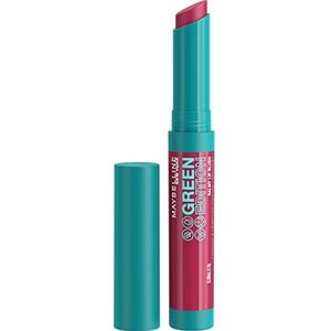 Maybelline New York Verzorgende lippenstift met glanzende afwerking, veganistische formule met natuurlijke ingrediënten, Green Edition Balmy Lip Blush, nr. 001 Midnight, 1 stuk