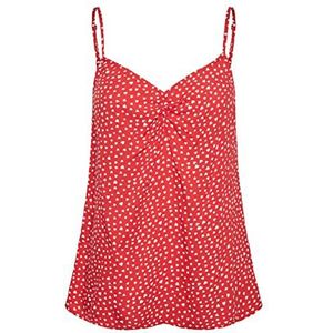 PIECES PCNYA Slip ROUCING TOP BC, Poppy Red/Aop: hearts, L