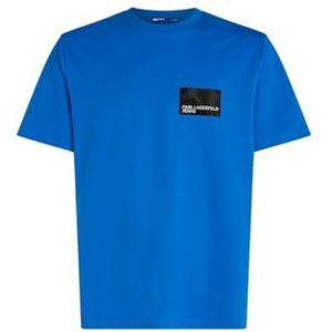 KARL LAGERFELD Klj Regular Sslv Logo T-shirt voor heren, Klj Blue, M