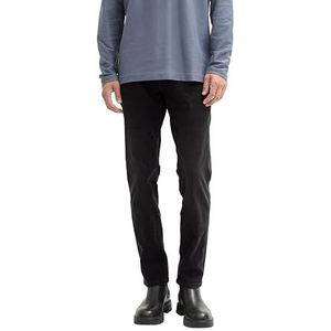 Tom Tailor Heren Josh Regular Slim Jeans met Freefit-Stretch 1032793, 10250 - Gebruikte Dark Stone Black Denim, 38W / 30L