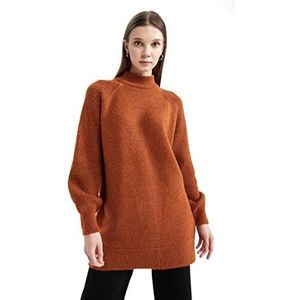 DeFacto Lange overhemden met lange mouwen tuniek overhemden (oranje, XXL), oranje, XXL
