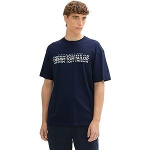 TOM TAILOR Denim T-shirt voor heren, 10668 - Sky Captain Blue, S