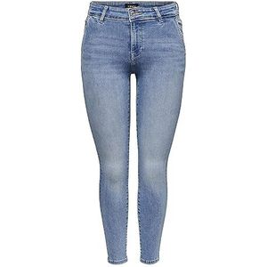 ONLY Women's ONLBLUSH Life MID SK Chino DNM TAI467 Jeansbroek, Light Blue Denim, M/32, blauw (light blue denim), (M) W x 32L