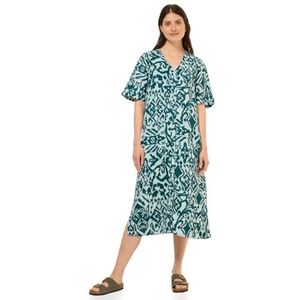 Cecil - Gedessineerde Midi-jurk - Groen - Dames - V-hals
