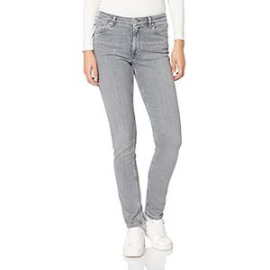 GANT Farla Super Stretch Jeans voor dames, Grijs gedragen in, 25W / 32L
