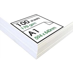 Artway Enviro - Gerecycled A1 cartridgepapier om te tekenen - ideaal voor droge kunsttoepassingen - 170 g/m² - A1 (100 vellen)