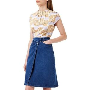 comma Korte rok voor dames, 58z8 diepblauw, 36