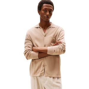Tommy Hilfiger Heren Essential Cotton LS Overhemd MW0MW40432 Overige Truien, Beige, XL, Beige (Coastal Taupe), XL