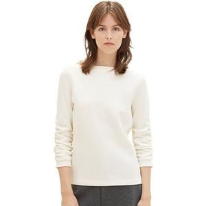 TOM TAILOR Denim Sweatshirt voor dames, 29511 - Zacht Neutraal Beige, L