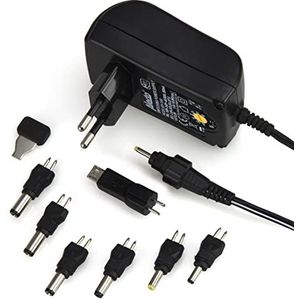 Alecto EUP-1500 Netadapter & omvormer, zwart – netadapter & omvormer (230 V, 50 Hz, 1,5 A, zwart)