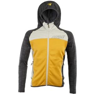 Ande M31045-1909 QUALIDO Full Zip Shirt Heren Goud/Antraciet Maat S