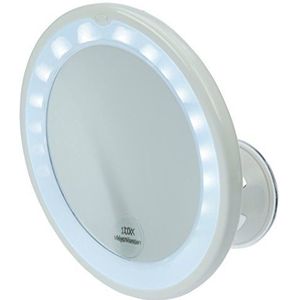 Fantasy Model LED-spiegel wit plastic 17,5 cm diameter
